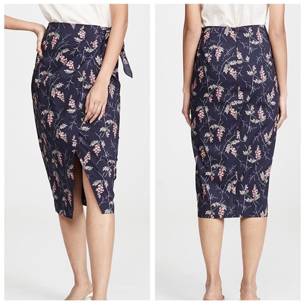 Rebecca Taylor Floral Wrap Skirt Size 12